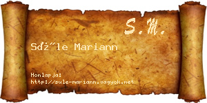 Süle Mariann névjegykártya