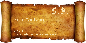 Süle Mariann névjegykártya